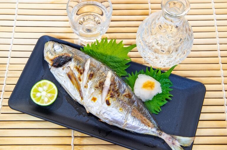 アジの塩焼き